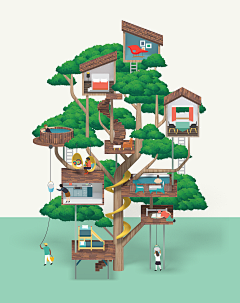 鹰之女采集到场景插画
