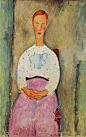 意大利画家阿梅代奥·莫迪里阿尼(Amedeo Modigliani)油画