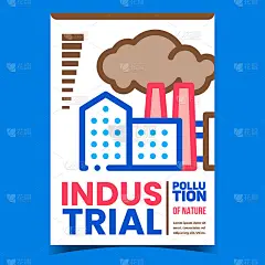 自然工业污染促进旗帜载体