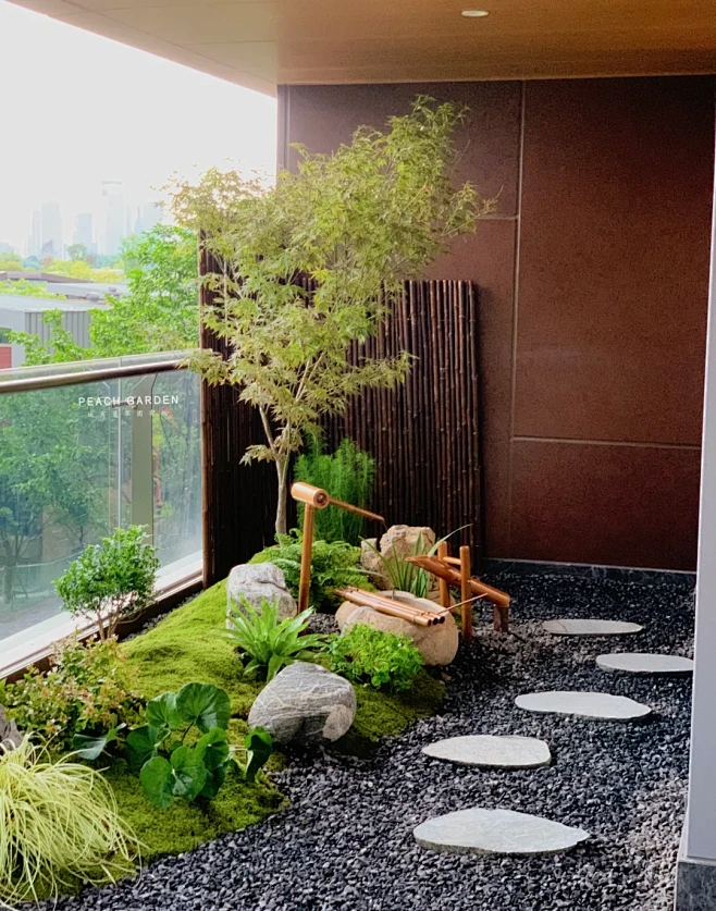 小而精空间日式造景｜大户型阳台景观首选-花瓣网