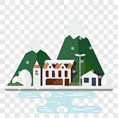 卡通矢量2.5D冬季场景城市元素卡通手绘PNG图片 来自PNG搜索网 pngss.com 免费免扣png素材下载！