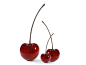 Hebi Arts Cherries Sculpture available to purchase individually made of fiber wood and finished in Red Lacquer in our Houston Texas showroom.