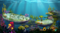 unity2D海底场景 2D Under Water Pack,2D游戏场景图片,2D游戏素材,6m5m游戏素材