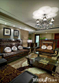 别墅新古典风格客厅沙发摆放造型室内装修效果图大全