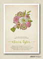 bridal bouquet shower invite PRINTABLE 5x7 by ellieohdesigns, $15.00