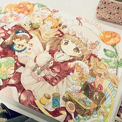 【1004】日本插画师 Mokarooru：人物太可爱了，细节非常的细腻~_作品 : 画师 Mokarooru创作的一组插画作品。画师使用绚丽的色彩来照应幻想的主题，绘画人物的软萌可爱使得画作显得温柔而纯净，仿佛美梦之中的梦幻之都。 敬请欣赏画师 Mokarooru的作品：…