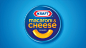 A bright blue circle strengthens Kraft’s claims on its core colors and a circular holding shape was introduced to lock up the logo—all supported by a noodle-smile.