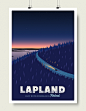 Lapland - Travel Poster of winter wonderland in Finland : End of 2017, Come To Finland, in partnership with Artikum Museum and the city of Rovaniemi, organised the second edition of My Finland Poster: a contest of posters promoting Finland and its regions