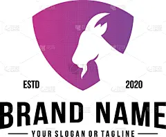 山羊,品牌名称,盾,动物头,摆拍,运动,野生动物,模板,哺乳纲,现代