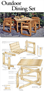 Outdoor Table and Chair Plans - Outdoor Furniture Plans & Projects | WoodArchivist.com