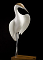 Kotuku (White Heron) by Rex Homan, Māori artist (KR80307)@北坤人素材