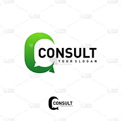 业务咨询设计模板。语音气泡矢量设计。