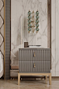 Gray textured nightstand design for the modern bedroom | www.bocadolobo.com #bocadolobo #luxuryfurniture #bedroom #exclusivedesign #interiodesign #designideas #nightstandideas #bedroomdesign #modernnightstands #nightstands