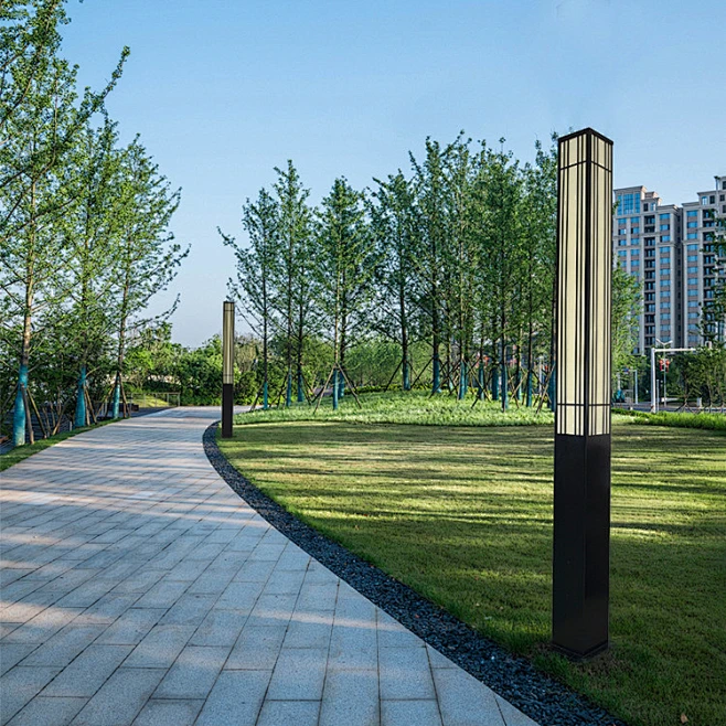 小区现代简约庭院灯LED室外停车场景观照明灯具花园口袋公园路灯-花瓣网