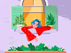 引人注目！10张网页扁平风插画 - 优优教程网 - 自学就上优优网 - UiiiUiii.com : NTAB STUDIO 设计的一组网页插画，清新自由的配色搭配颗粒质感点缀，明明是简单的图形却能使人感受到画面的精致，再加上画面里植物元素的结合，也使得网页更加引人注目。