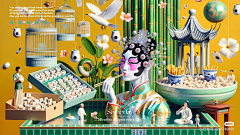 sakura言午采集到创意插画