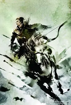 台湾女插画师 Jungshan（Rola Chang）的水墨风格插画。