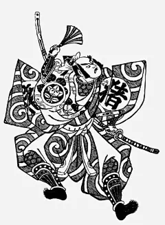 日本人物矢量元素_新图网 https://ixintu.com 日本水墨武士