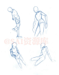 #SAI资源库# 动漫Q版人物草图姿势合集，拿去练习，转需~