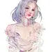 唯美水彩人物插画