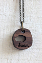 Dream wood laser cut necklace by TinyWhaleStudio on Etsy, $18.00 Tiny Whale StudioWood Jewelry 木质首饰