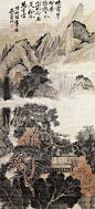 晴霭翠纷纷，春桥水乍分。山家何处是，松外万重云。
（清 石涛 山水）