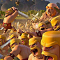 When barbarians attack in clash of clans