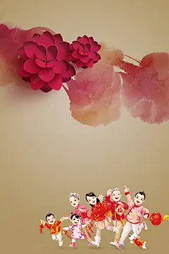 花瓣家庭团圆新年节日背景 贺卡 背景 设计图片 免费下载 页面网页 平面电商 创意素材