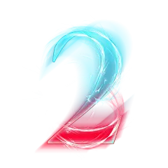 红蓝发光数字2