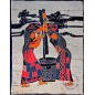 北欧风格装饰布艺壁画 纯手工蜡染画 特产民族风 仙鹤女90*116cm-淘宝网
