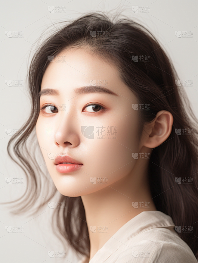 美发女生发型人像