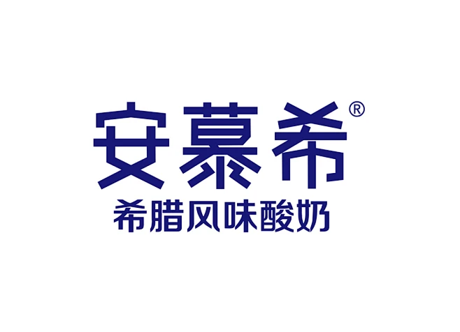 安慕希酸奶logo矢量图-花瓣网