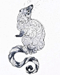 Giulialibard 作品的主题大多是猫狗狮虎等等动物，灵动飘逸的体态，还有对毛发的独特画法，给人软绵蓬松的感觉。