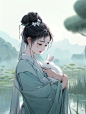 古风｜玉兔伴美人