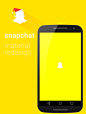 Snapchat: Material design : Material redesign of Snapchat for Android