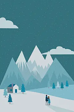 矢量冬季旅游圣地高清素材 扁平 免费下载 页面网页 平面电商 创意素材