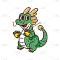 Illustration of dragon characters