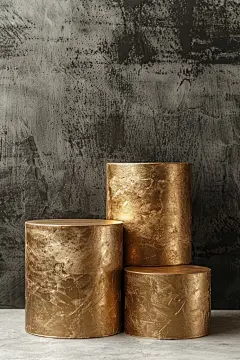 奢华的金色电商产品展台