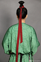 【清平乐 汉服布料】唐制·双面穿·圆领袍 
绿色凤凰唐草纹+红色小联珠团花纹
