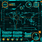 科技主题HUD界面背景矢量素材 - 素材中国16素材网