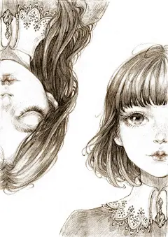《双生火焰》过程-古戈力_少女,铅笔,儿童插画_涂鸦王国插画