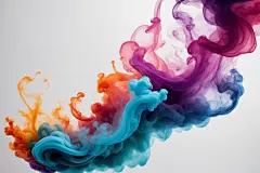 五彩抽象派渐变彩色烟雾背景图片