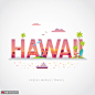夏威夷旅游 热情沙滩 特带植物 建筑插图插画设计AI tid265t000305风光建筑素材下载-优图-UPPSD