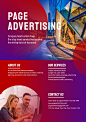 Fashion Red Circle Pattern Digital Advertising Design Company Business Flyer