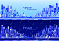 Futuristic City skylines at day and night vector illustration