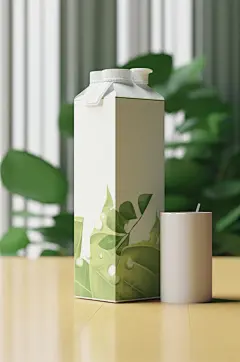 AI数字艺术饮料瓶包装样机模型