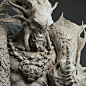ZhouChu(周处除蛟), Zhelong XU : Inspired by a story from ancient China, Zhou Chu  killed  the evil dragon.
世说新语
周处年少时，凶强侠气，为乡里所患...处即刺杀虎，又入水击蛟。蛟或浮或没，行数十里，处与之俱。经三日三夜，乡里皆谓已死，更相庆。 竟杀蛟而出，闻里人相庆，始知为人情所患，有自改意。...且人患志之不立，何忧令名不彰邪？处遂改励，终为忠臣.