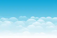 天空与云层插画背景图