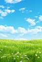 grassy field background photo hd high definition pictures, in the style of whimsical anime, realistic and hyper-detailed renderings, pastoral charm, 32k uhd, flower and nature motifs, realistic rendering, clean and simple designs