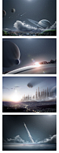 炫酷宇宙星空星球太空浩瀚科技感房地产宣传海报背景PSD设计素材-淘宝网